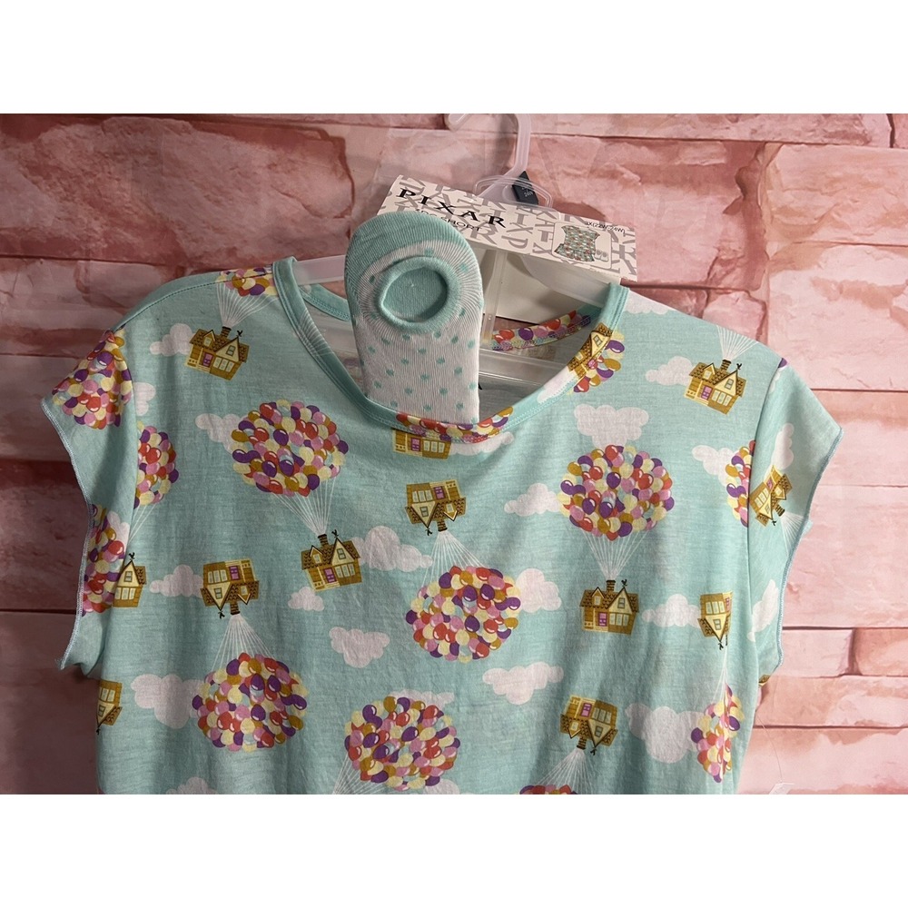 Womens Sz XL 3 Pcs Mint Green Sleep Top Shorts and Socks Set NWT - Picture 2 of 12